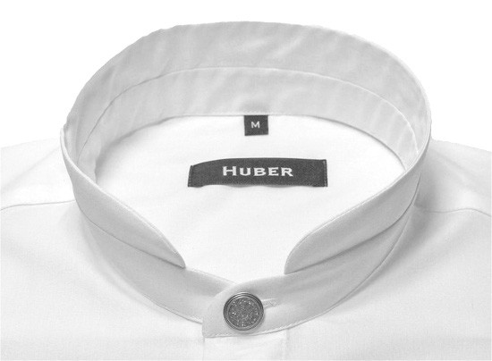 Huber Stehkragen Hemd Weiss Hoher Asia Mao Kragen Made In Europa Hu 0074 Regular Ebay