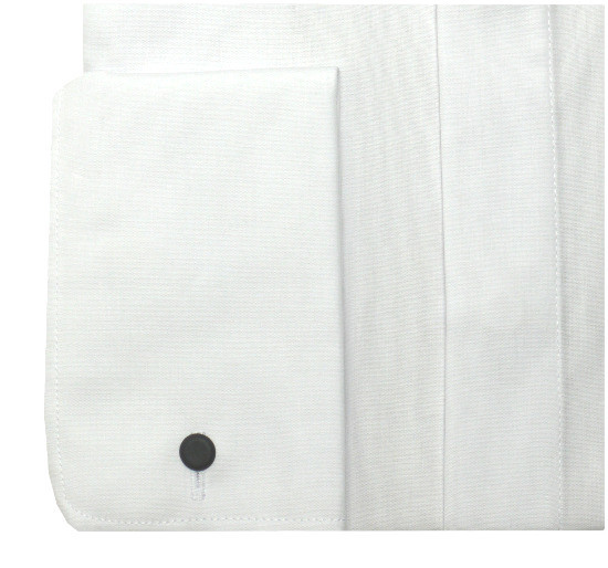 HUBER Umschlag-Manschetten Hemd weiß Slim Fit - körperbetonter Schnitt HU-0361