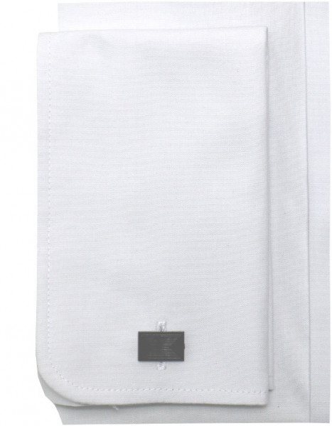 HUBER Umschlag Manschetten Hemd weiß verdeckte Knopfleiste Regular Fit HU-0011