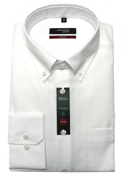 Seidensticker Hemd weiß Button-down Modern Fit