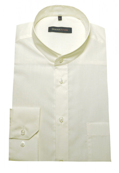 Stehkragen Herren Hemd champagner Langarm Regular Fit BP-0021