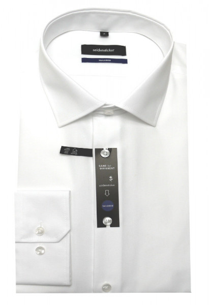 Seidensticker Hemd weiß Langarm Schwarze Rose bügelfrei SR-0001 Tailored Fit